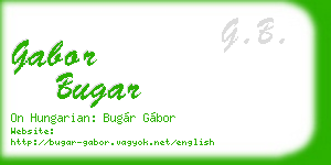 gabor bugar business card