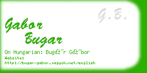 gabor bugar business card